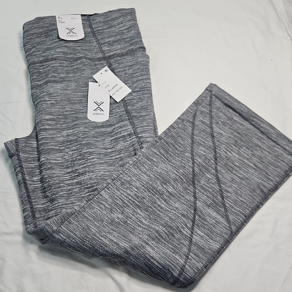 Xersion Pants - NWT Xersion Gray Fleece Lined Slim Straight High-Rise Leggings